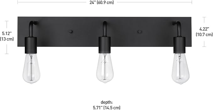 GLOBE Electric 63000057 3-Piece All-in-One Bathroom Set, Matte Black, Toilet - Image 8