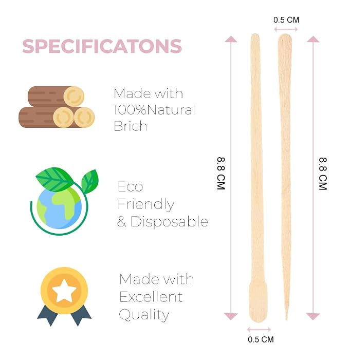 Mibly 1000 Pcs Wooden Wax Sticks - Image 8
