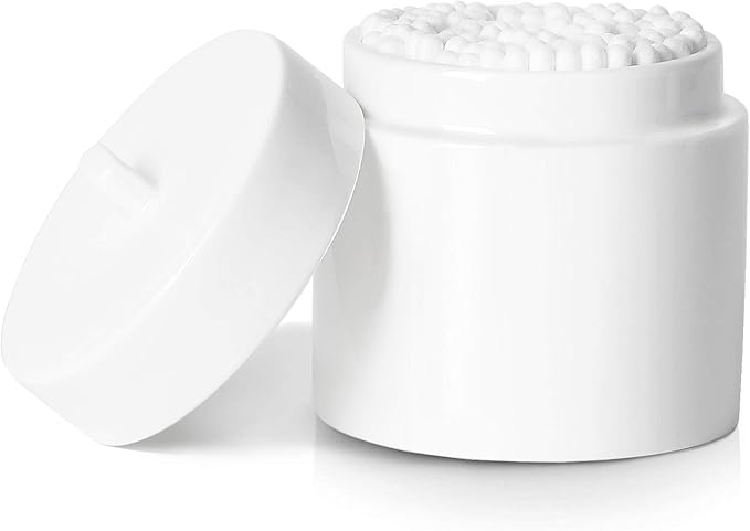 LEETOYI Ceramic Cotton Swabs Holder Organizer by LEETOYI