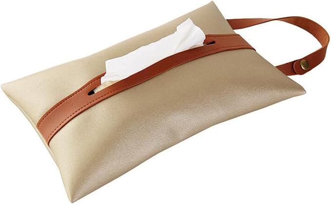 Tissues Box PU Leather Facial Paper Storage Case Rectangular Organizer Holder by Spotact
