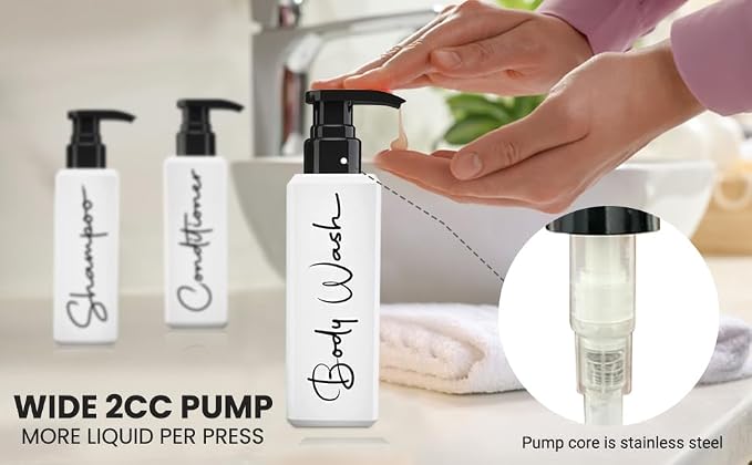 Spa-Inspired Refillable Shampoo and Conditioner Bottles - Image 3
