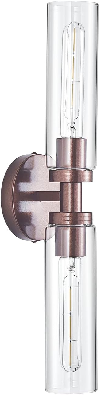 2 Light Bronze Bathroom Light Fixtures Over Mirror, Modern Farmhouse Bathroom by lanhall