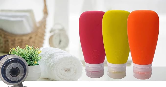 Travel Bottles for Toiletries, TSA Approved 3 oz Leak Proof Silicone Soft - Image 3