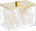 mDesign Modern Square Bathroom Vanity Countertop Storage Organizer Canister Jar by mDesign