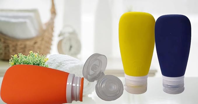 Travel Bottles for Toiletries, TSA Approved 3oz Leak Proof Silicone Refillable - Image 4
