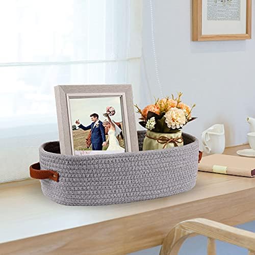 Cotton Rope Small Woven Toilet Paper Room Storage Basket - Image 5