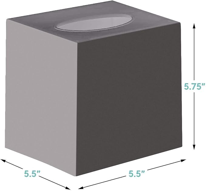 Gray Tissue Box Cover Square - Image 4