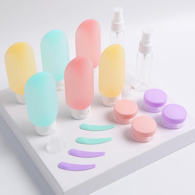20 Pack Travel Bottles Set for Toiletries, TSA Approved Leak Proof Travel Size - Image 5
