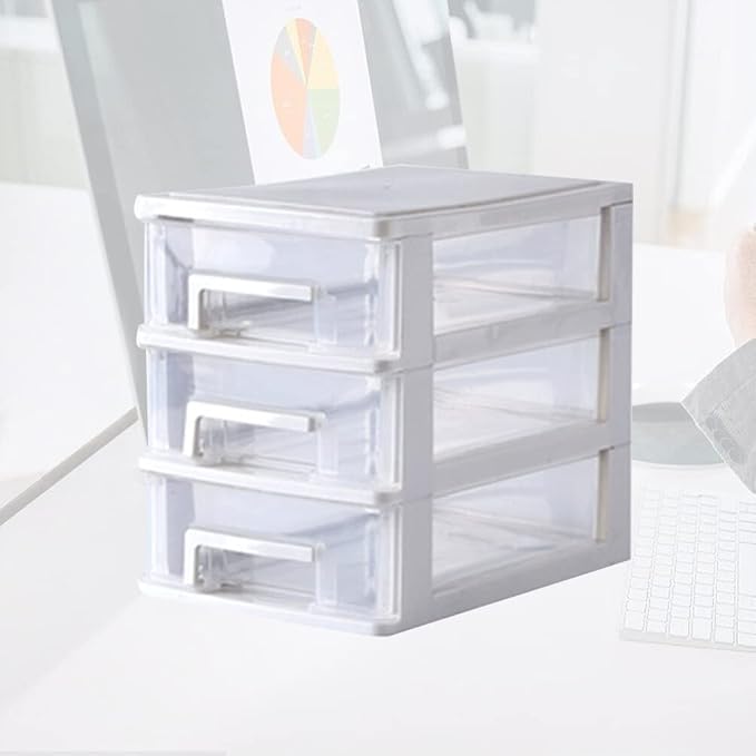 Beaupretty Sundries Holder 3 Layers Storage Box Desk Drawer Type Organizer Pp - Image 9