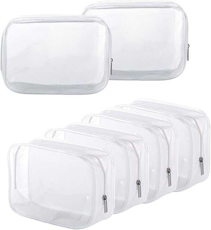BEFORYOU 6 Pack Clear Toiletry Carry Pouch by BEFORYOU