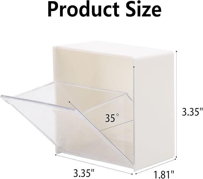 Tecbeauty 4PCS Cotton Pads Holder Dispenser, Wall Mounted Cotton Ball - Image 3