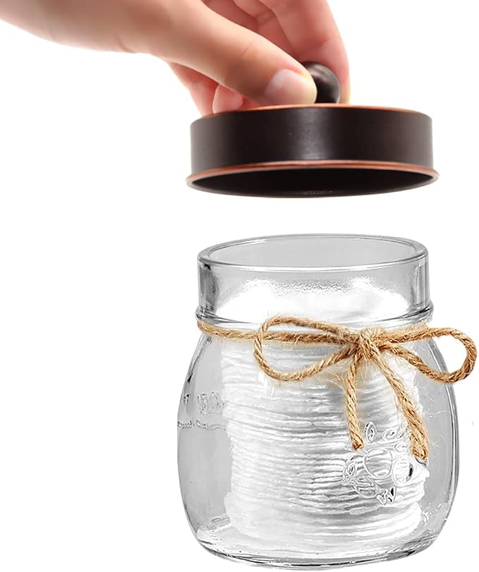 Amolliar Mason Jar Bathroom Storage Organizer -Oil Rubbed Bronze- Rustic - Image 2