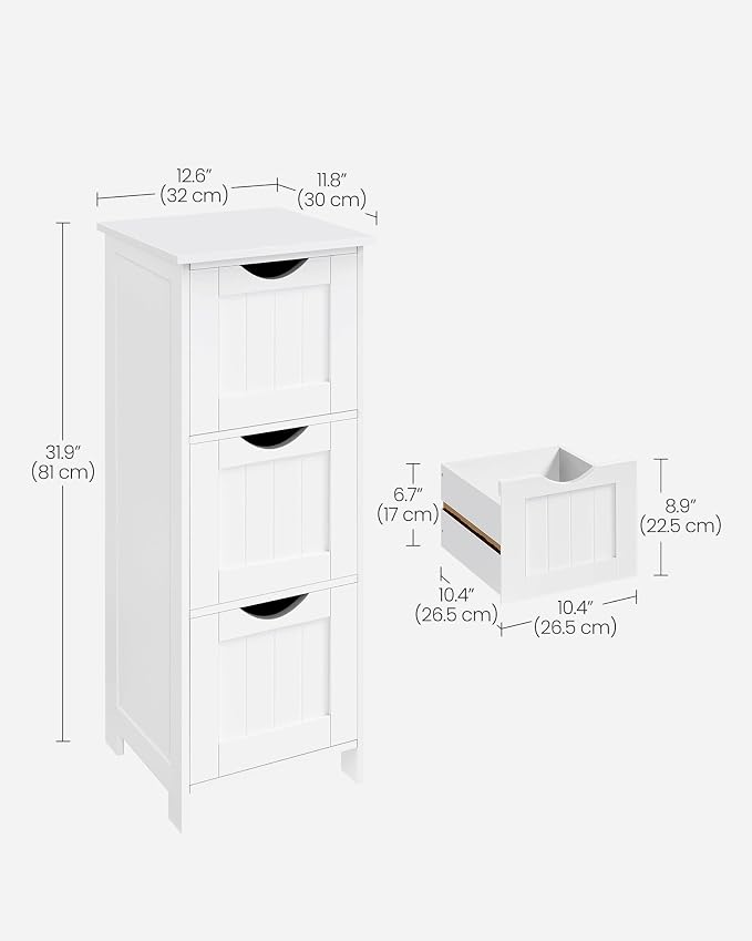 VASAGLE Floor Storage Cabinet, Freestanding Storage Unit - Image 3