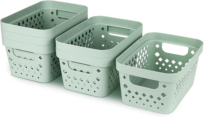 Glad Plastic Baskets for Organizing, Linen Closet, and Bathroom | Nesting Shelf - Image 6