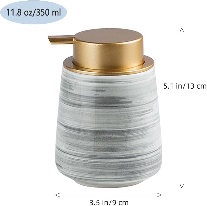 Modern Striped Style Gold Soap Dispenser - Image 6