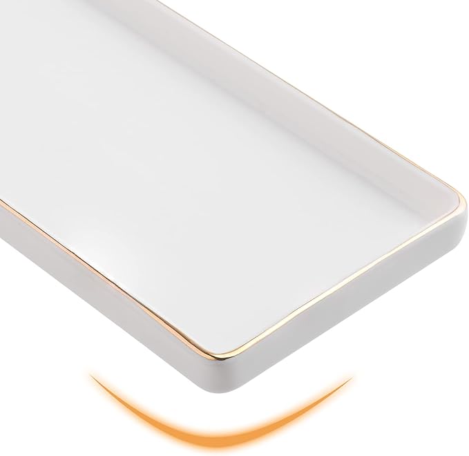 Gurygo 10" Bathroom Tray, Ceramic Vanity Trays - Image 4