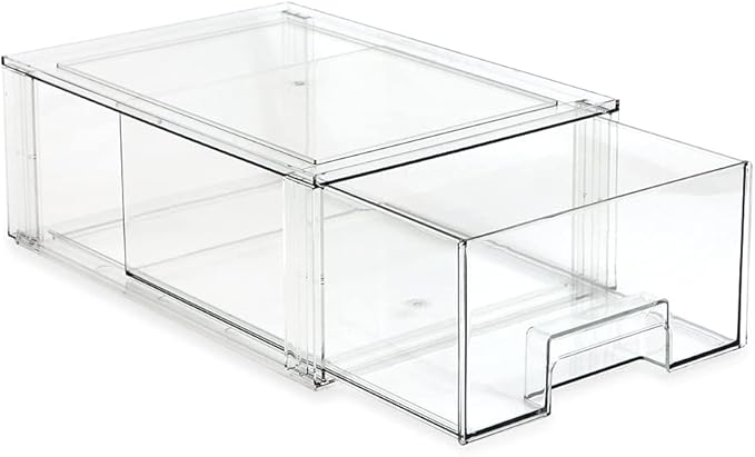 Isaac Jacobs Large Stackable Organizer Drawer, Pull-Out Bin, Closet & Shoe - Image 3