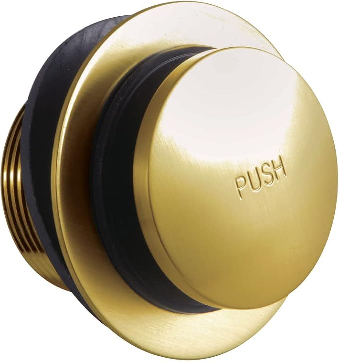 Kingston Brass DTT207 Tip-Toe Tub Drain, Brushed Brass, 2-7/16"~ 2-3/16" x by Kingston