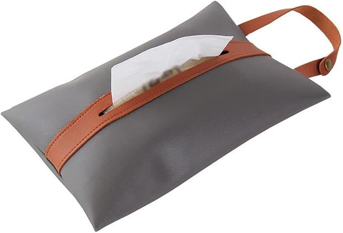 Tissues Box PU Leather Facial Paper Storage Case Rectangular Organizer Holder by Spotact