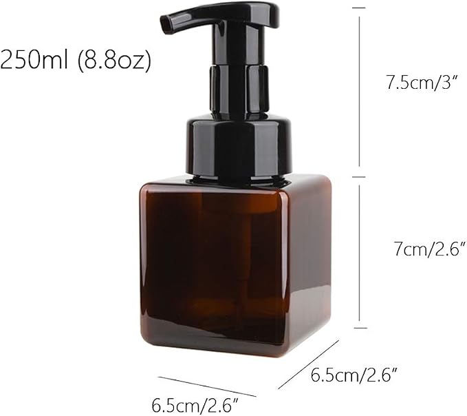 UUJOLY Foaming Soap Dispenser, 250ml Refillable Pump Bottle - Image 4