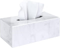 SILUT Tissue Box Cover Rectangle, Marble Texture Tissue Box Holder, Decorative by SILUT