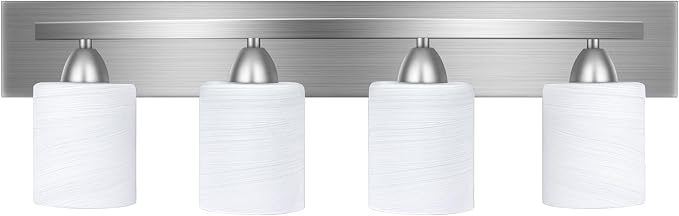 Bathroom Vanity Light Fixture, 4-Light Modern Bathroom Lights by PARTPHONER