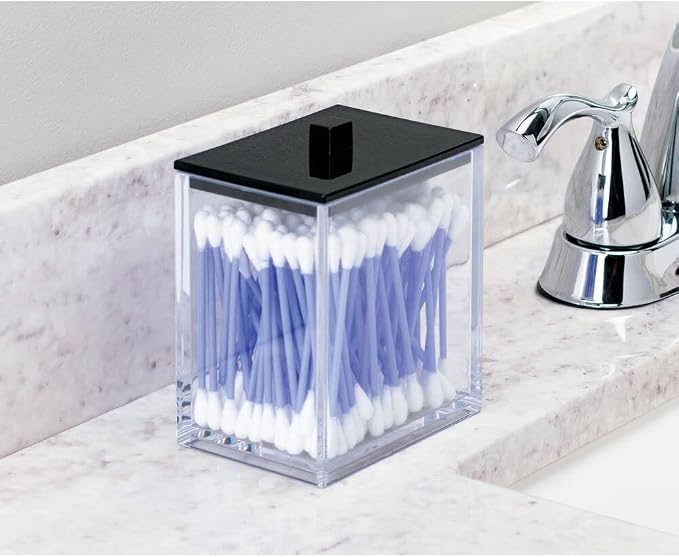 mDesign Plastic Rectangle Apothecary Canister - Image 4