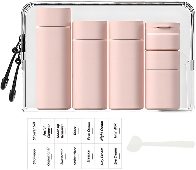 5 Pack Brief and Fashion Travel Bottles TSA Approved, BPA Free Travel Size by Sprigold