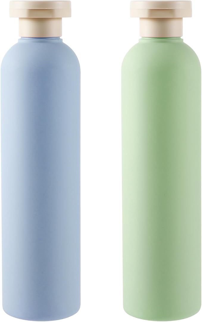 2Pcs Squeeze Bottles, 260ml Plastic Refillable Travel Containers by Molain
