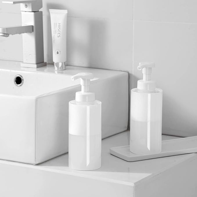 UUJOLY Foaming Soap Dispenser, 17 OZ Refillable Plastic Soap Pump Bottle - Image 3