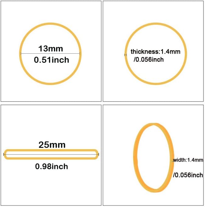 Rubber Bands mini 2000pcs rubber band yellow 0.5inch small Rubber Band Mini - Image 3
