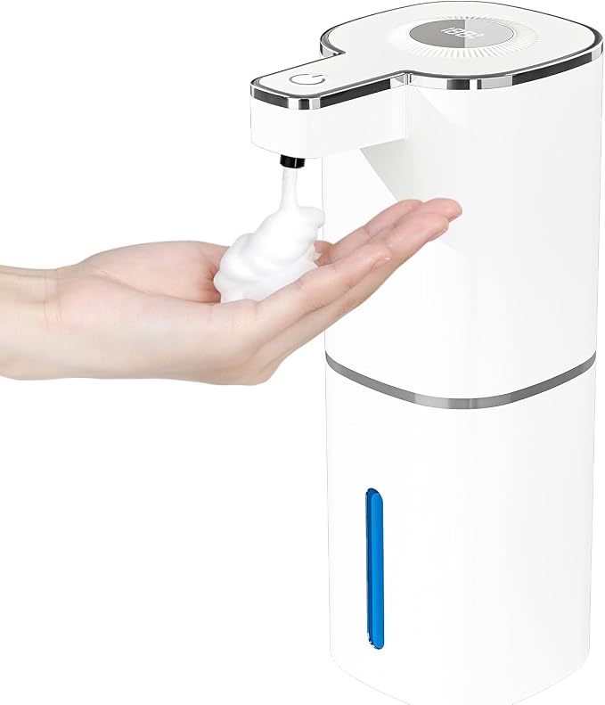 Automatic Foaming Soap Dispenser, Touchless Rechargeable Hand Soap Dispenser by Poaoed