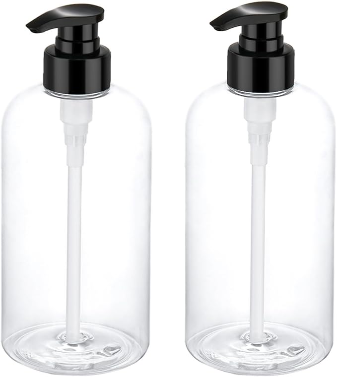 Bynccea Pump Bottle 16 oz/500 ml Empty Shampoo Pump Bottles Dispenser Portable by Bynccea