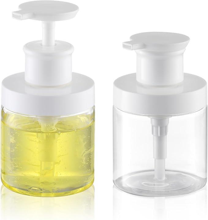 Pump Bottle Dispenser for Soap - 8 oz Plastic Empty Container for Shampoo and by Befragrancemate