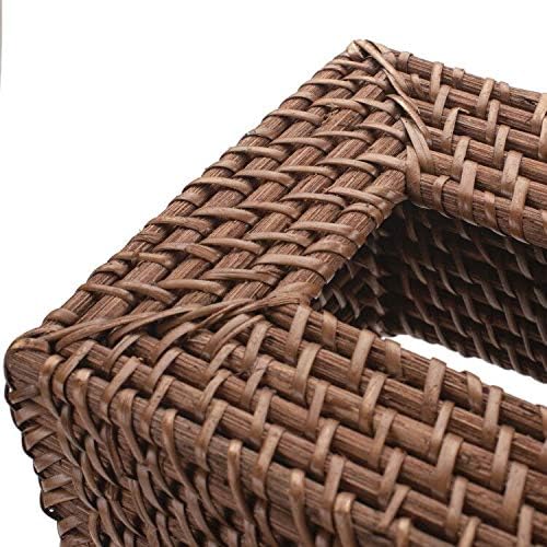 Rattan Tissue Box Cover Natural Woven Facial Napkin Holder Square - Image 6