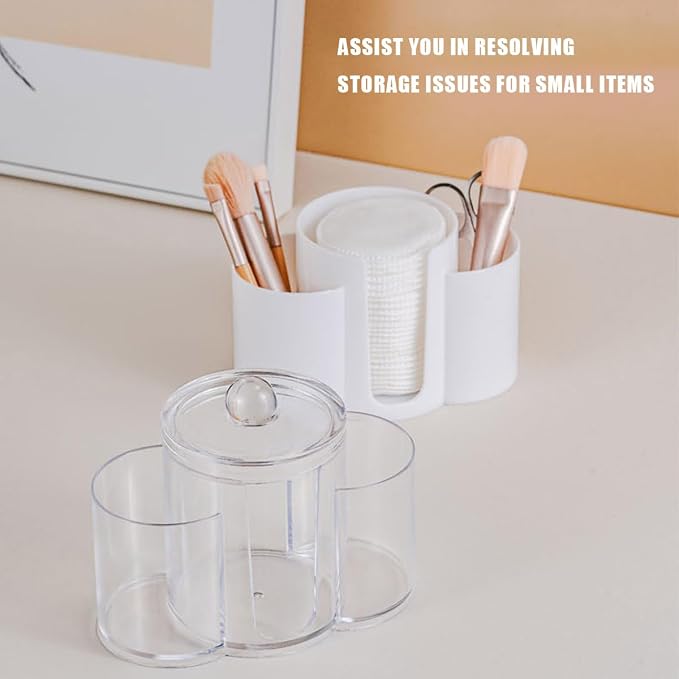 3-in-1 Q-Tip Holder for Bathroom – Premium Vanity Organizer Canister - Image 3
