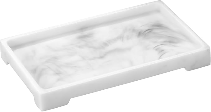 Luxspire Resin Vanity Tray, Bathroom Toilet Tank Storage Tray, 10.03 x 5.9 in by Luxspire