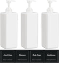 Suream 33.8 oz Refillable Pump Dispenser Bottle, Body Soap, Hand Soap, by Suream