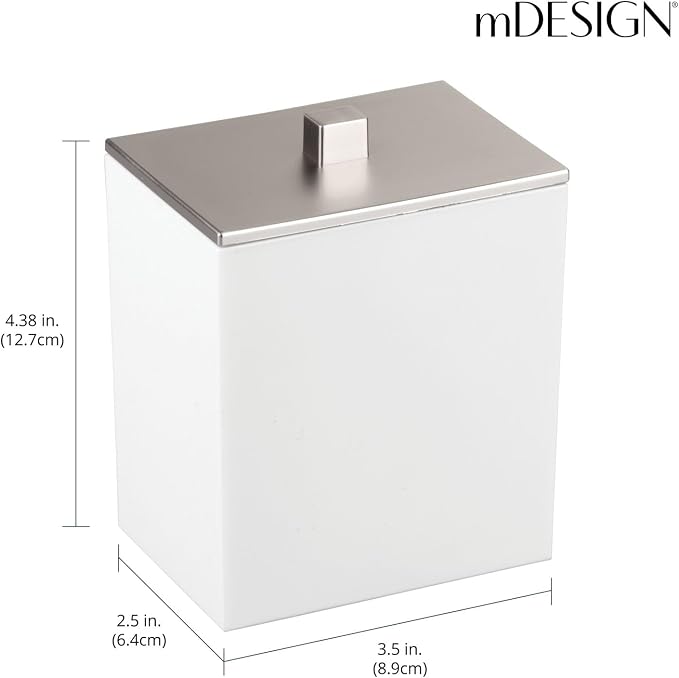 mDesign Plastic Rectangle Apothecary Canister - Image 3
