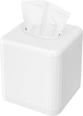 Livelab Tissue Box Cover with Base, Square Plastic Tissue Box Holder Decorative by LIVELAB