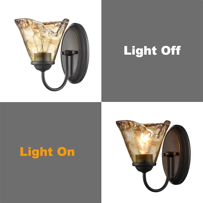 DANSEER Rustic Finish Wall Sconce Vintage Vanity Light - Image 6