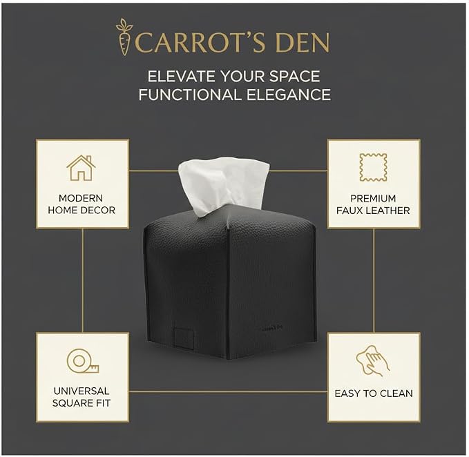 Tissue Box Cover Holder, Square - Image 3