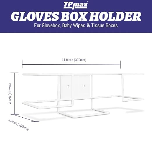 XL Gloves Box Facial Tissue Box Holder, Wire Rack Dispenser - Image 2