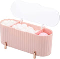 Tecbeauty Qtips Holder, 3 Grids Separate Cotton Swabs Ball Dispenser, Storage by Tecbeauty