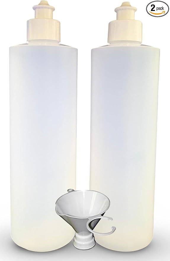 2 Pack Refillable 16 Ounce HDPE Squeeze Bottles by Earth%27s+Essentials