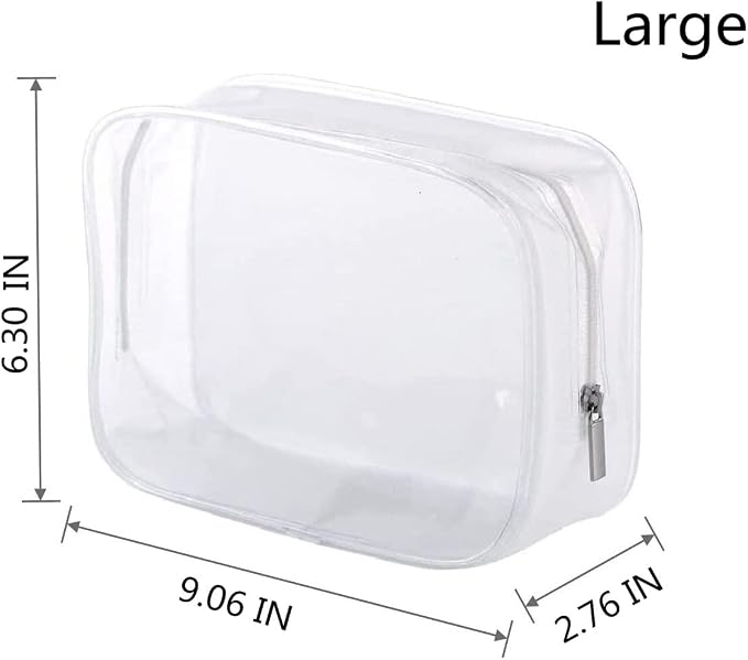6 Pack Clear Toiletry Carry Pouch - Image 2