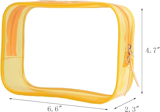 Buminee Clear Pouch Small, 6.6"x2.3"x4.7" Size TSA Approved Toiletry Bag - Image 2