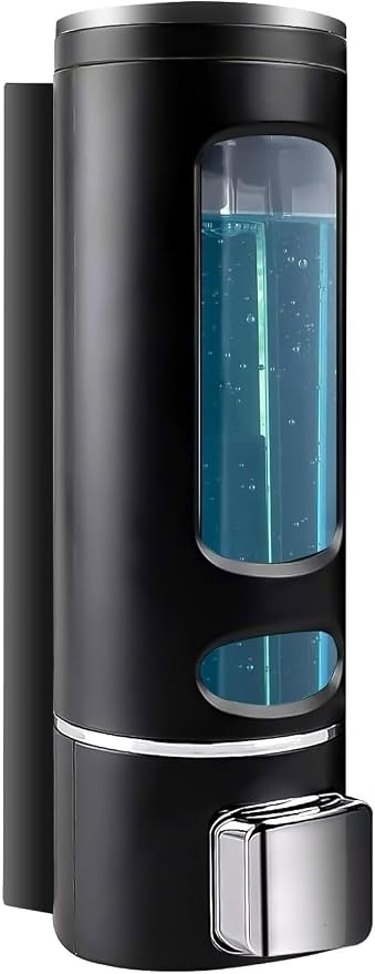 Shampoo and Conditioner Dispenser - 400ML Wall-Mounted Shower Shampoo Dispenser by WUKUR