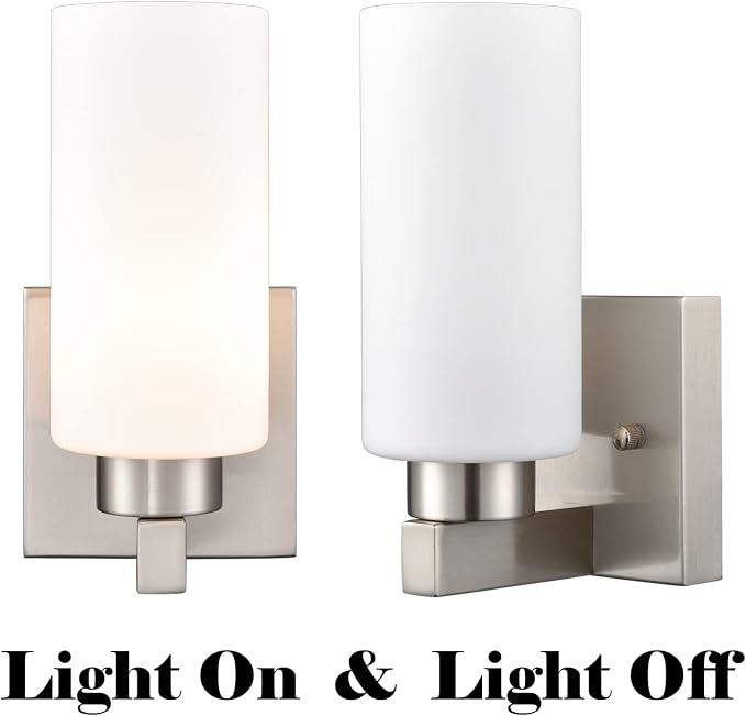 Modern Wall Sconces Set of Two Brushed Nickel Bathroom Vanity Light - Image 8