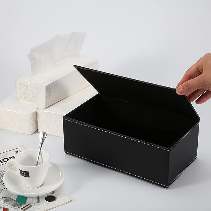 KINGFOM Rectangular PU Leather Tissue Box Cover - Image 5